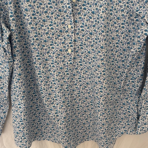 Ann Mashburn Liberty of London Pop-Over collar shirt size  XL - Picture 4 of 5